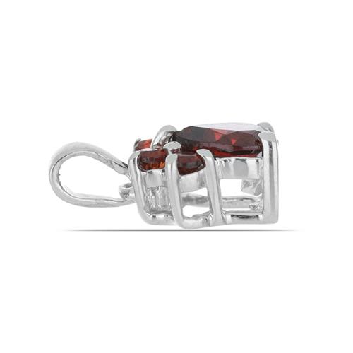 BUY 925 SILVER NATURAL GARNET GEMSTONE DOG PAW PENDANT 